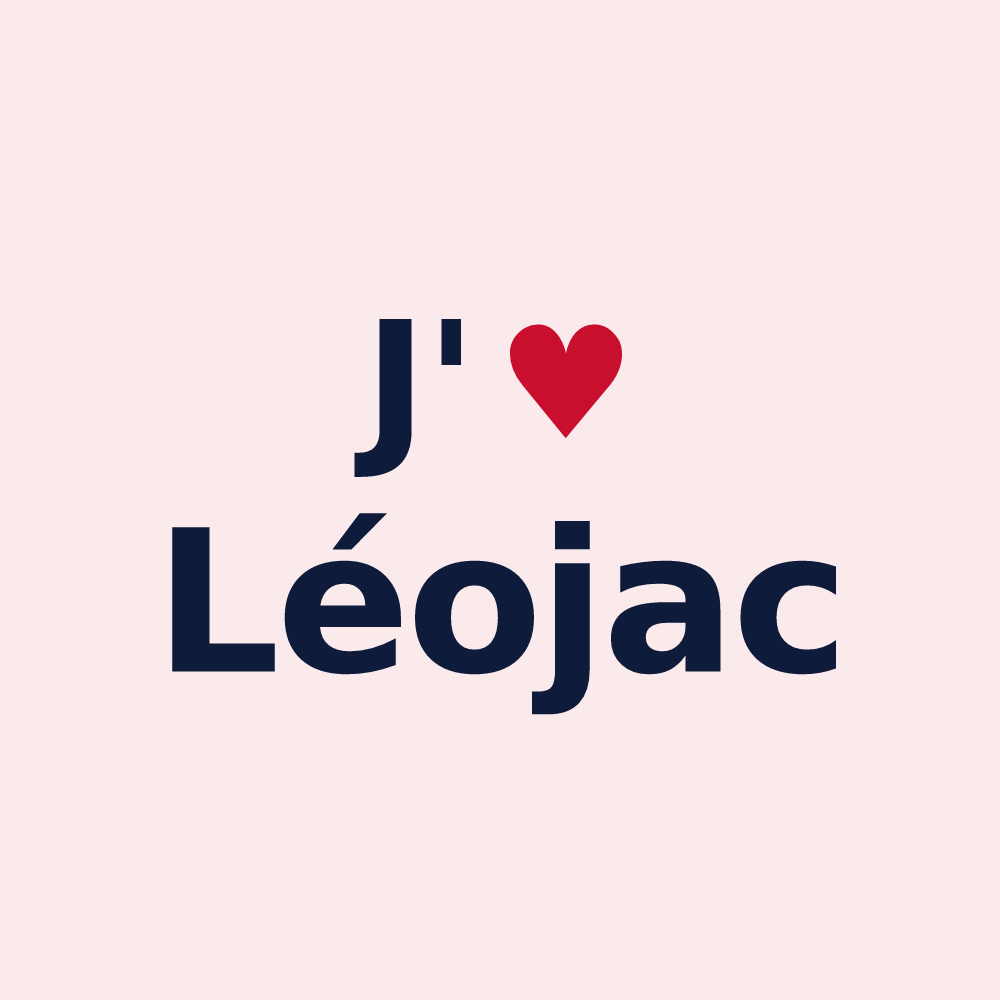 Magnet personnalisé Léojac — design J'aime Léojac