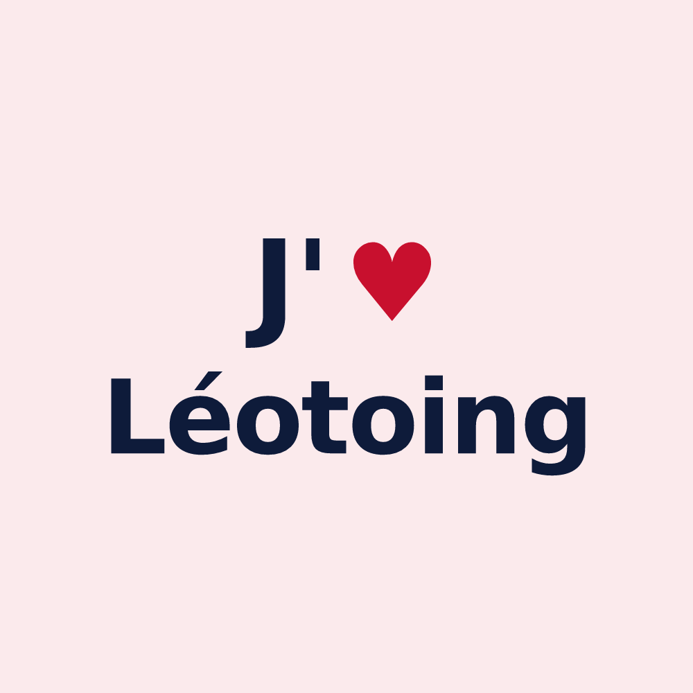 Magnet personnalisé Léotoing — design J'aime Léotoing