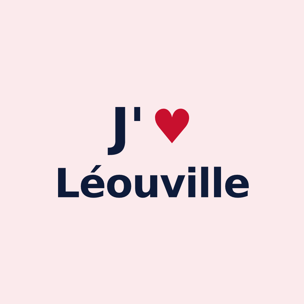 Magnet personnalisé Léouville — design J'aime Léouville