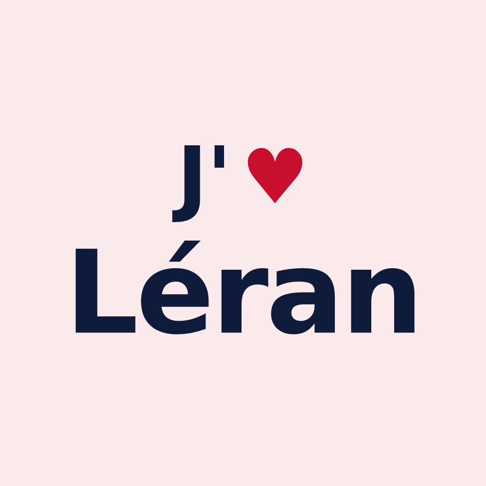 Magnet personnalisé Léran — design J'aime Léran