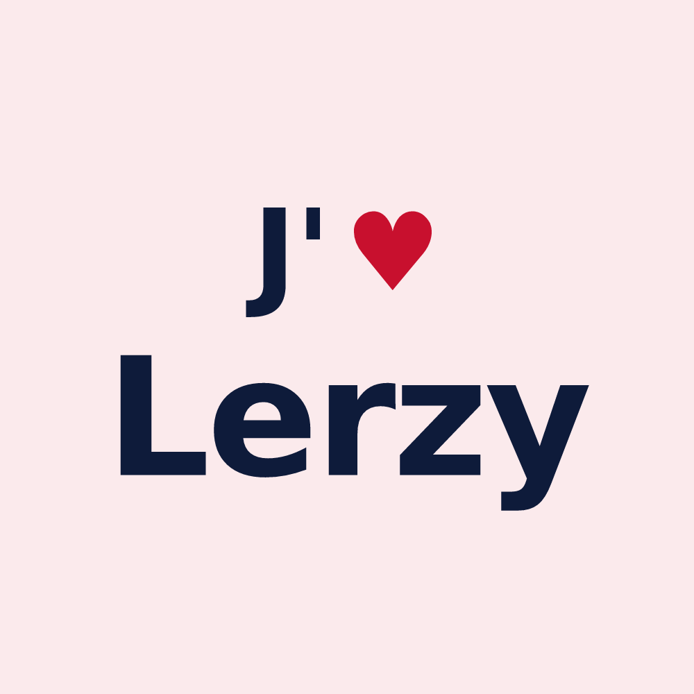 Magnet personnalisé Lerzy — design J'aime Lerzy