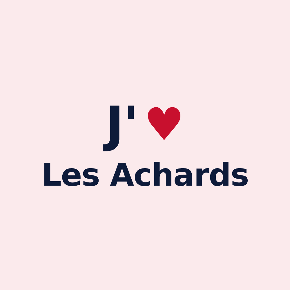 Magnet personnalisé Les Achards — design J'aime Les Achards