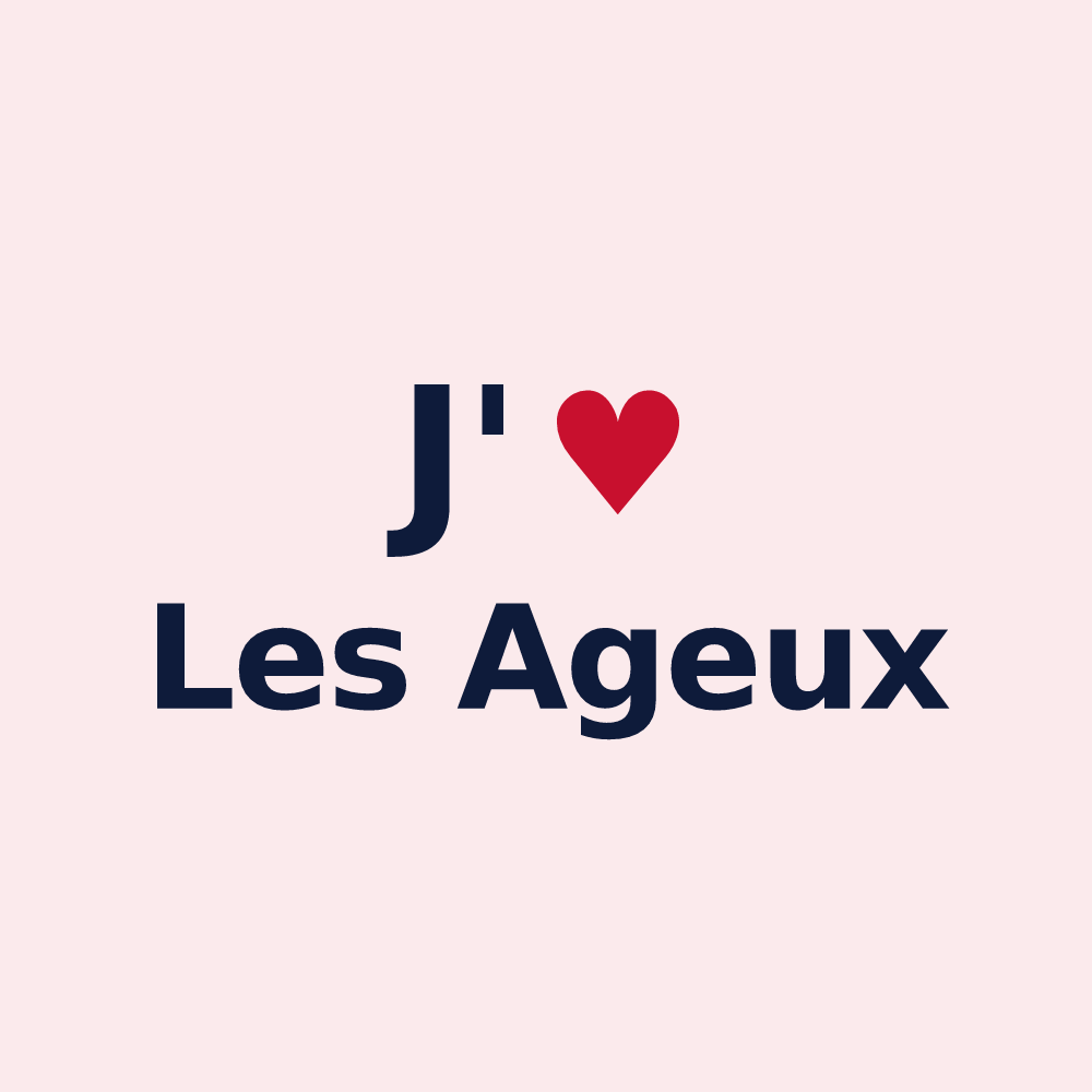 Magnet personnalisé Les Ageux — design J'aime Les Ageux