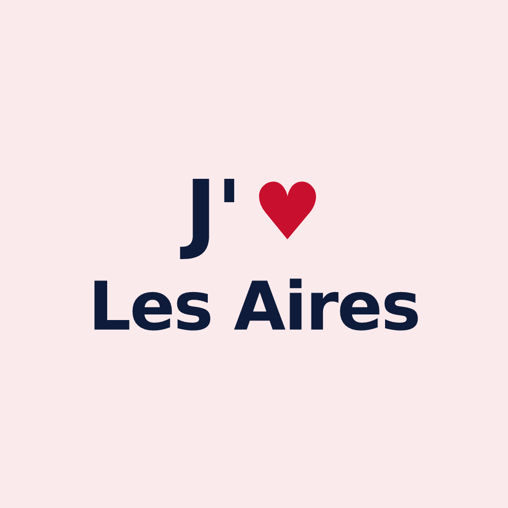 Magnet personnalisé Les Aires — design J'aime Les Aires
