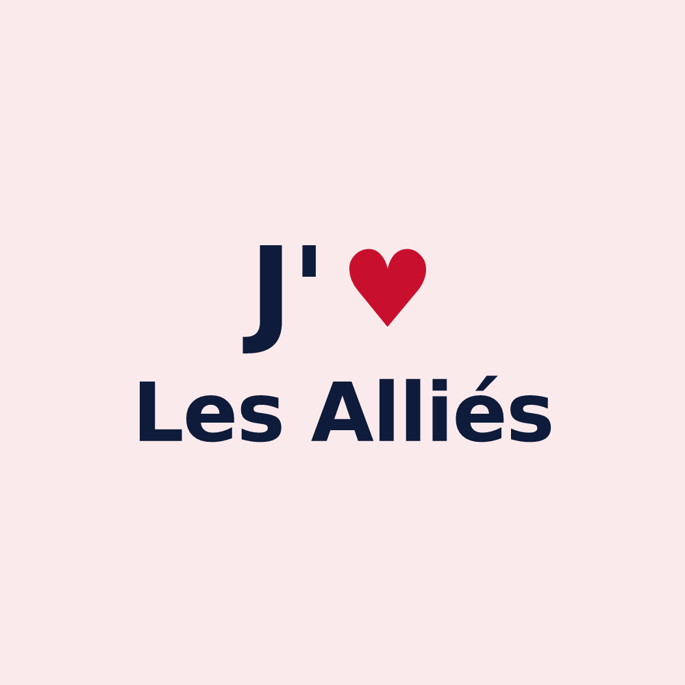 Magnet personnalisé Les Alliés — design J'aime Les Alliés