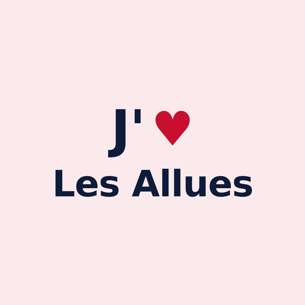 Magnet personnalisé Les Allues — design J'aime Les Allues