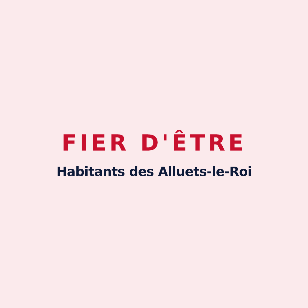 Magnet « Fier d'être Habitants des Alluets-le-Roi » — design pour Les Alluets-le-Roi