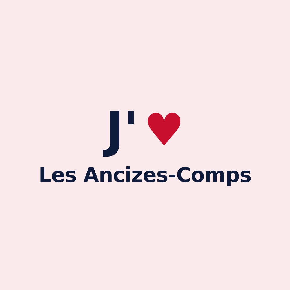 Magnet personnalisé Les Ancizes-Comps — design J'aime Les Ancizes-Comps