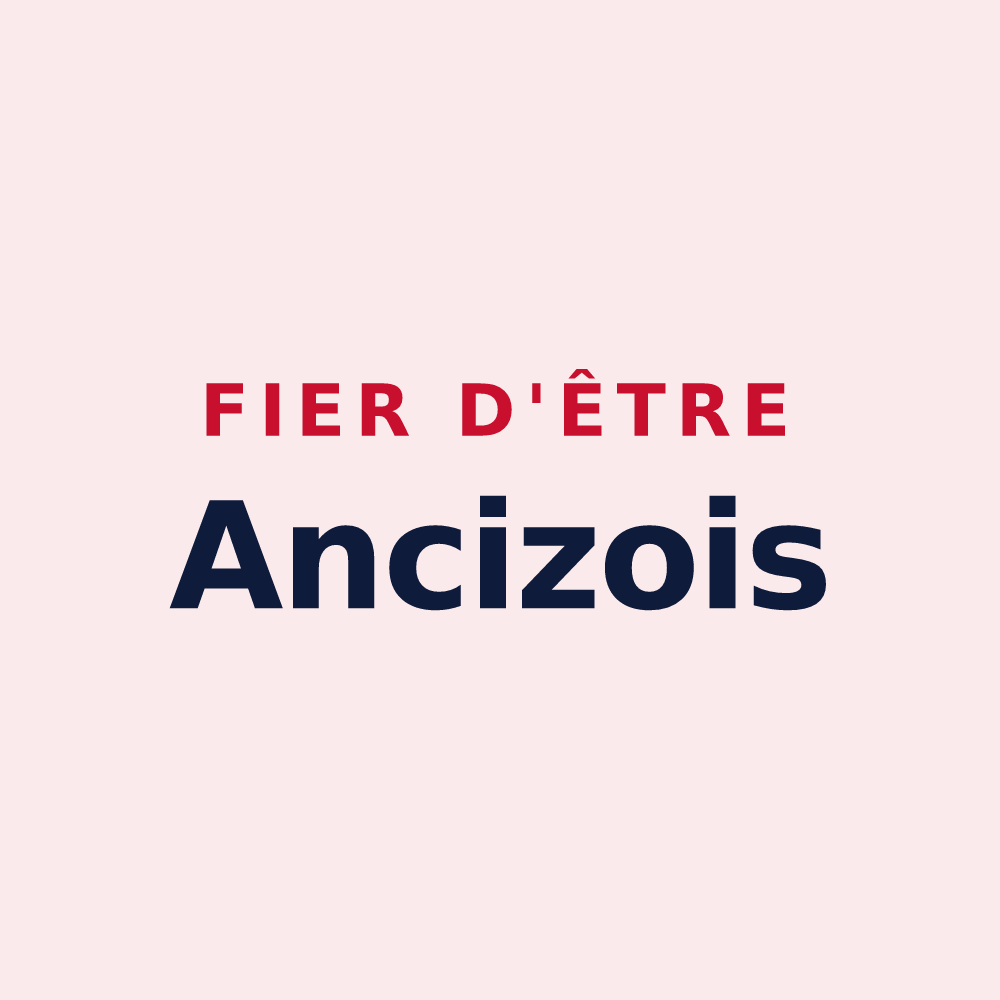 Magnet « Fier d'être Ancizois » — design pour Les Ancizes-Comps