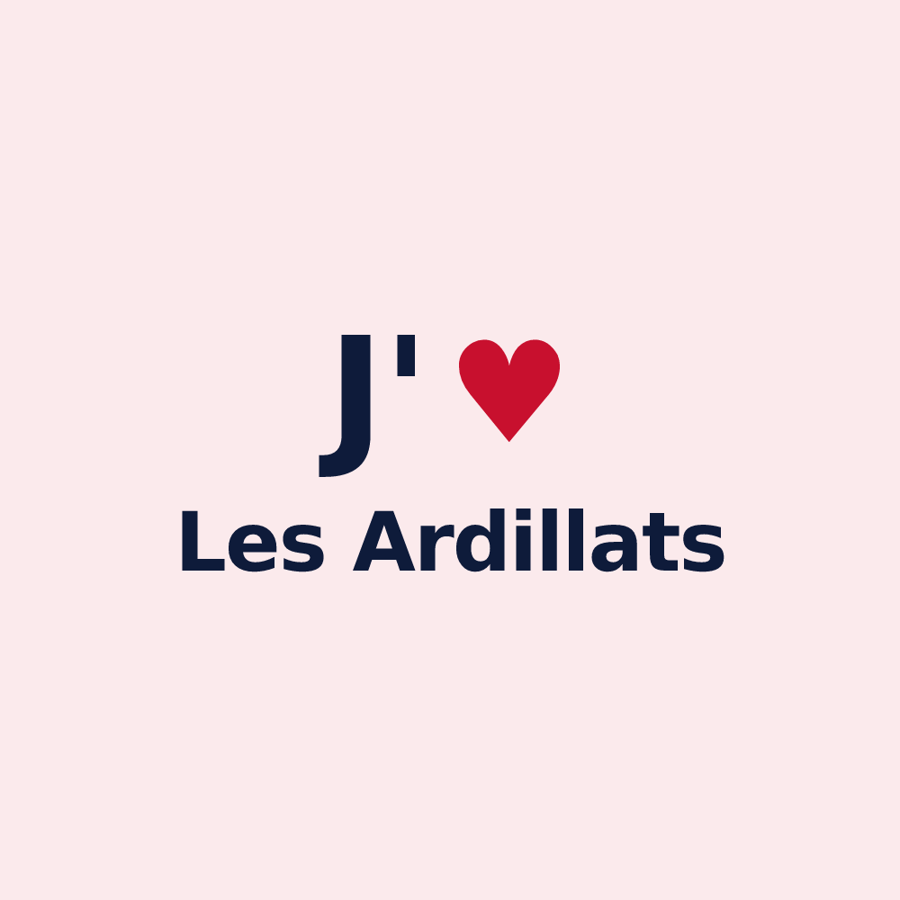 Magnet personnalisé Les Ardillats — design J'aime Les Ardillats