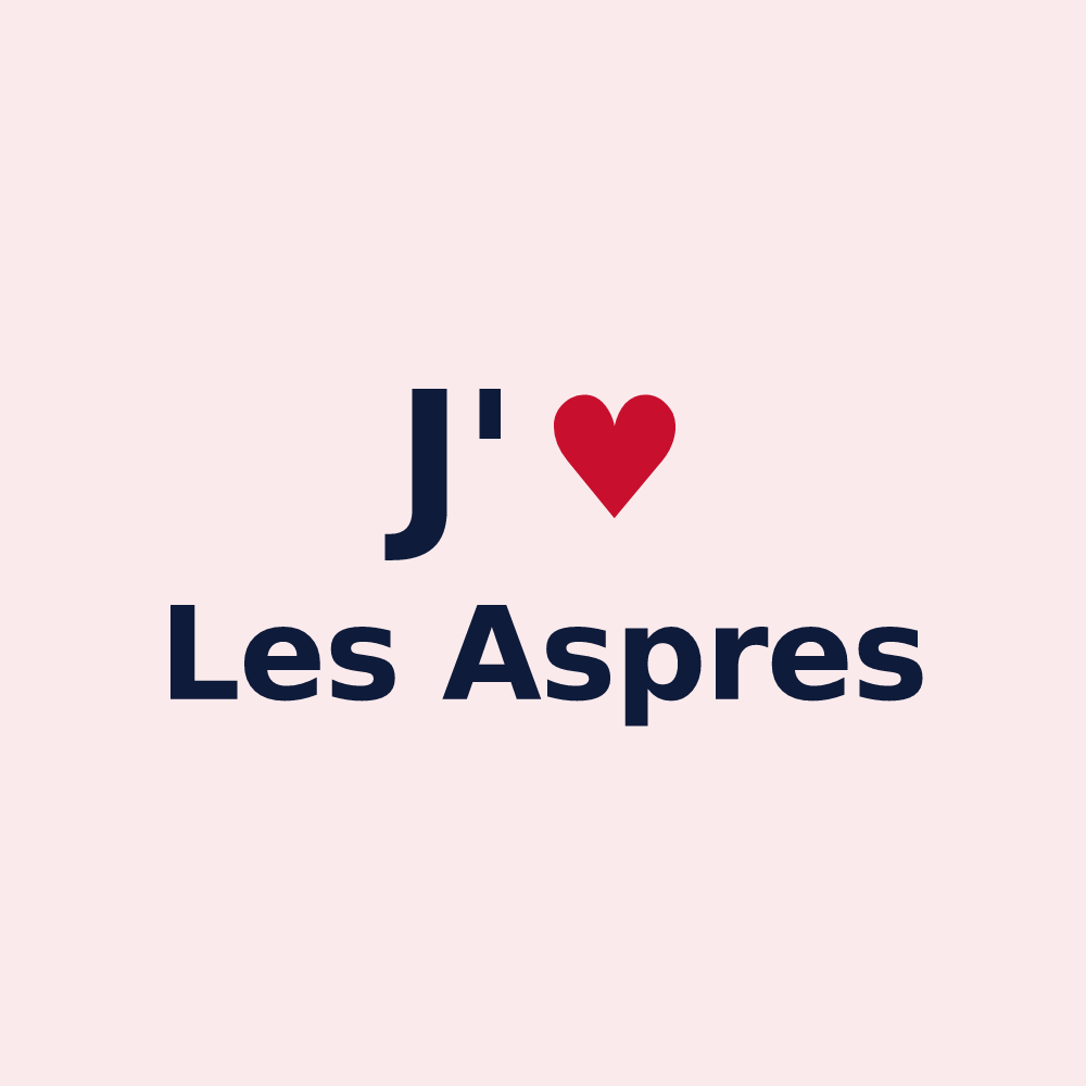 Magnet personnalisé Les Aspres — design J'aime Les Aspres
