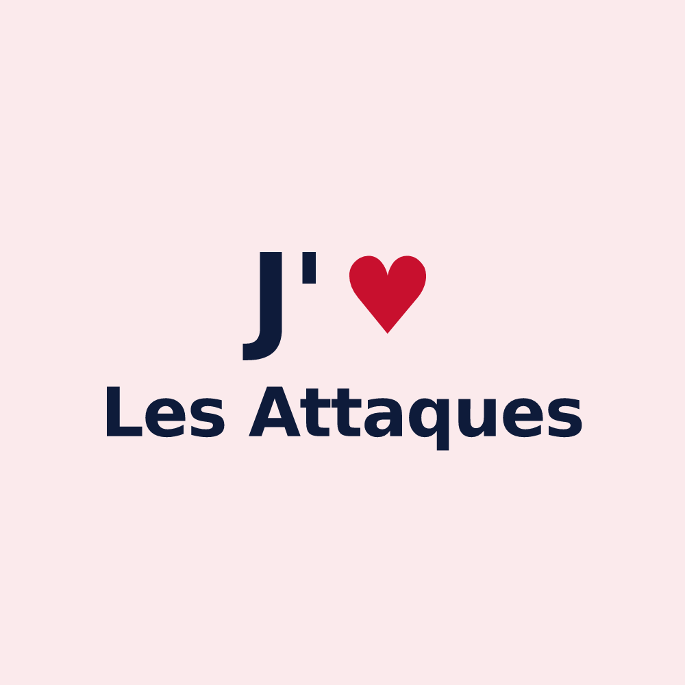 Magnet personnalisé Les Attaques — design J'aime Les Attaques