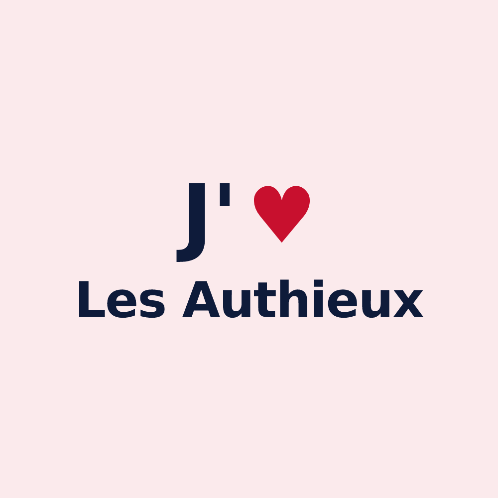 Magnet personnalisé Les Authieux — design J'aime Les Authieux