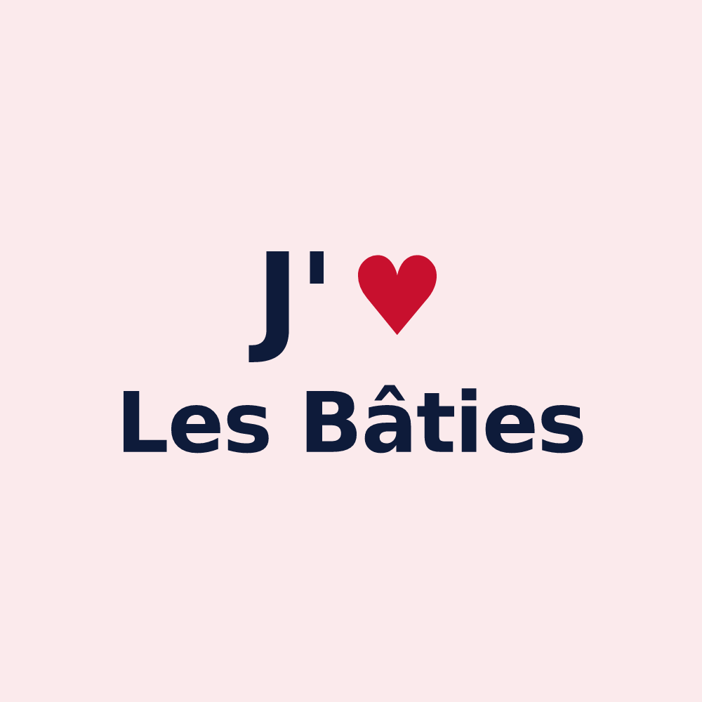 Magnet personnalisé Les Bâties — design J'aime Les Bâties