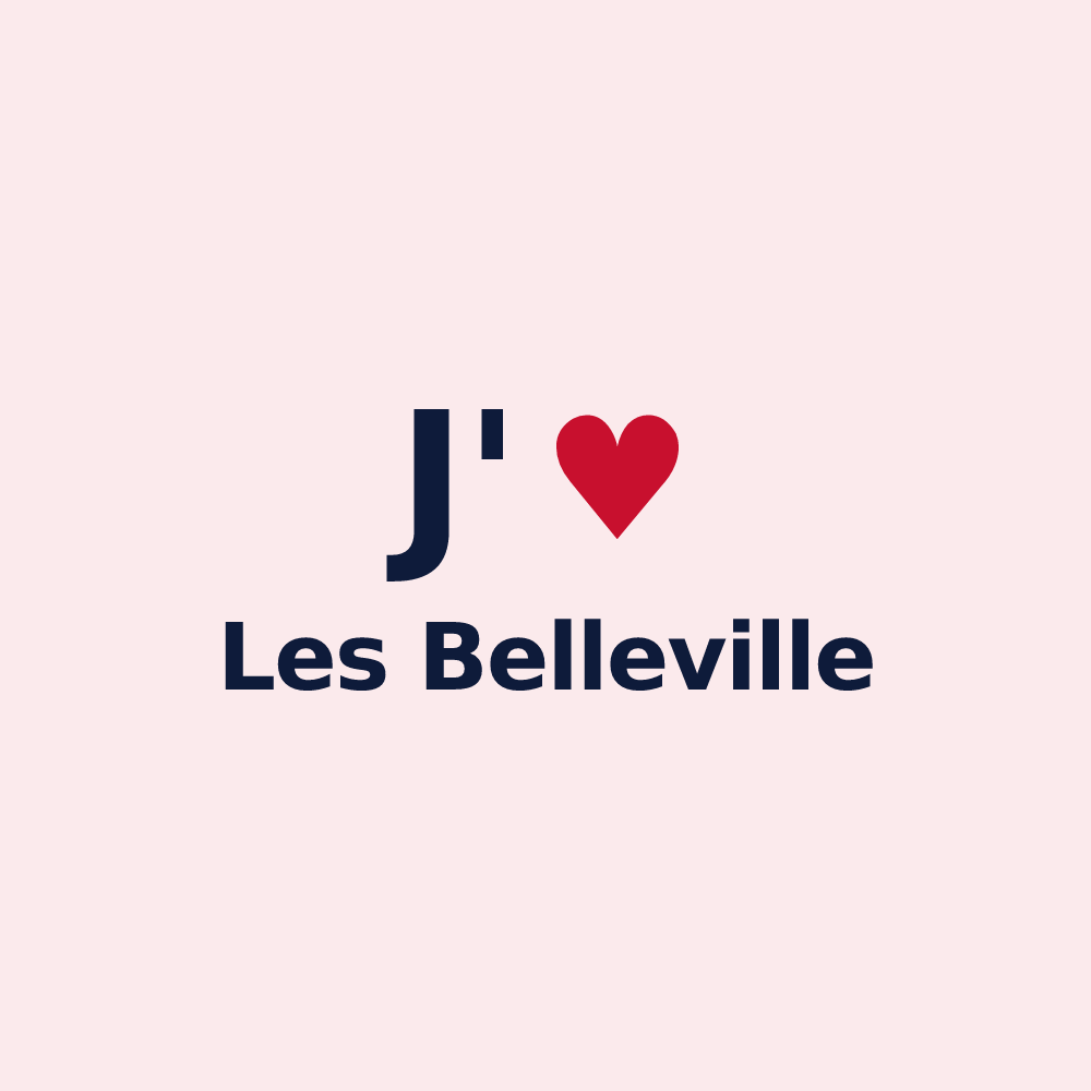 Magnet personnalisé Les Belleville — design J'aime Les Belleville