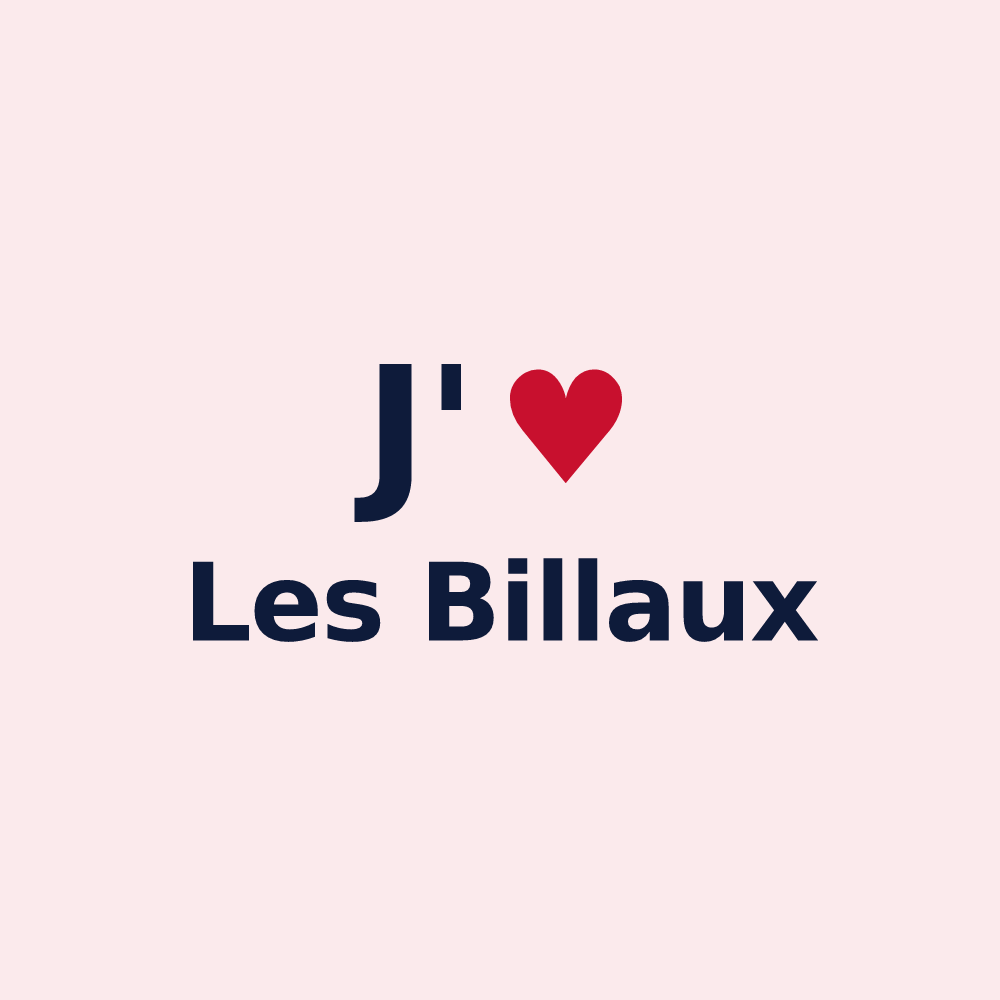 Magnet personnalisé Les Billaux — design J'aime Les Billaux