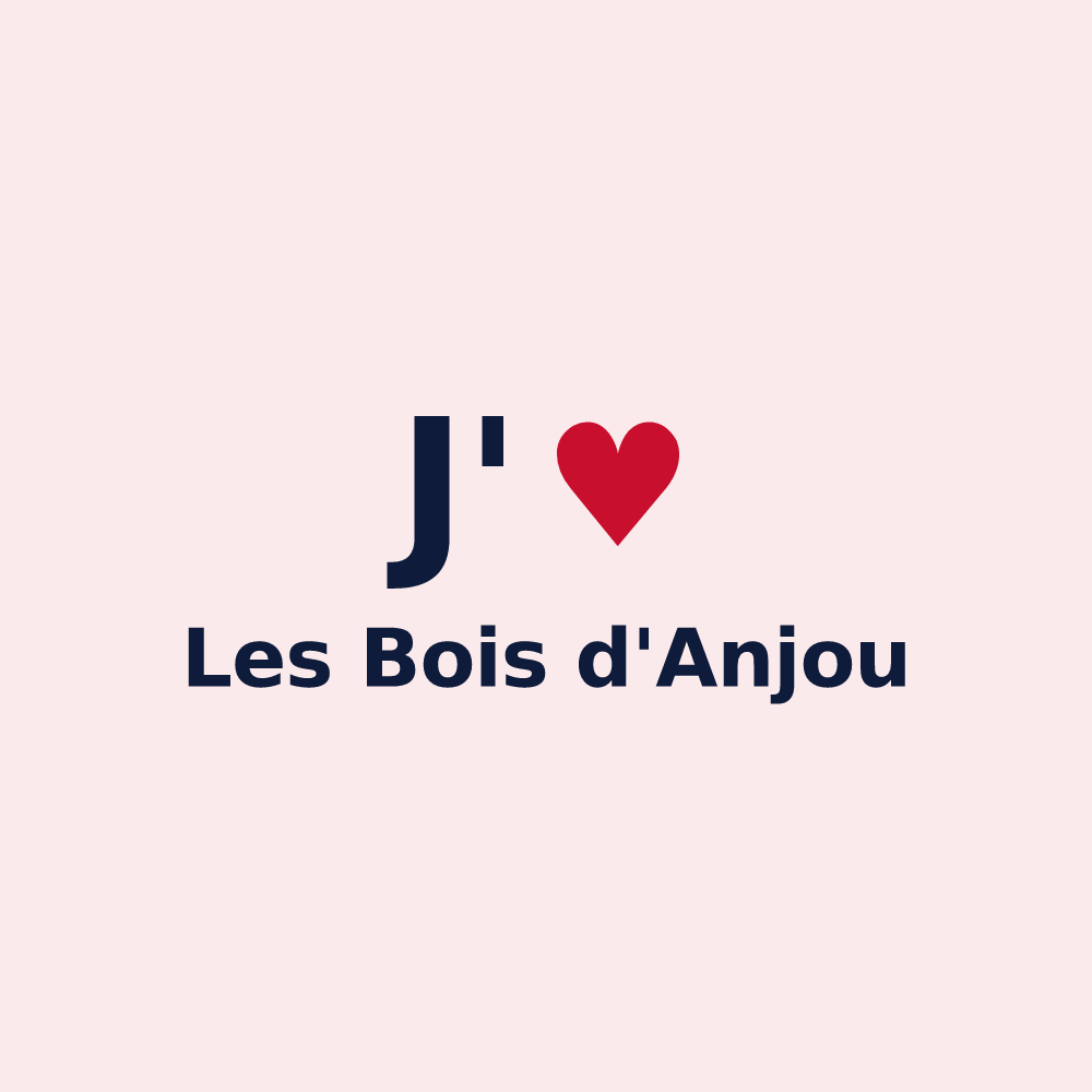 Magnet personnalisé Les Bois d'Anjou — design J'aime Les Bois d'Anjou