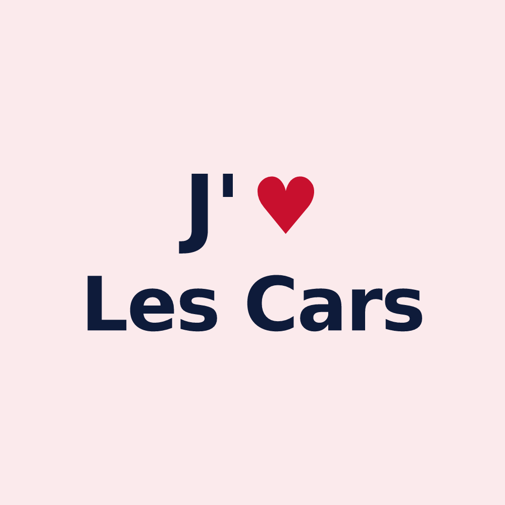 Magnet personnalisé Les Cars — design « J'aime Les Cars » imprimé sur le magnet