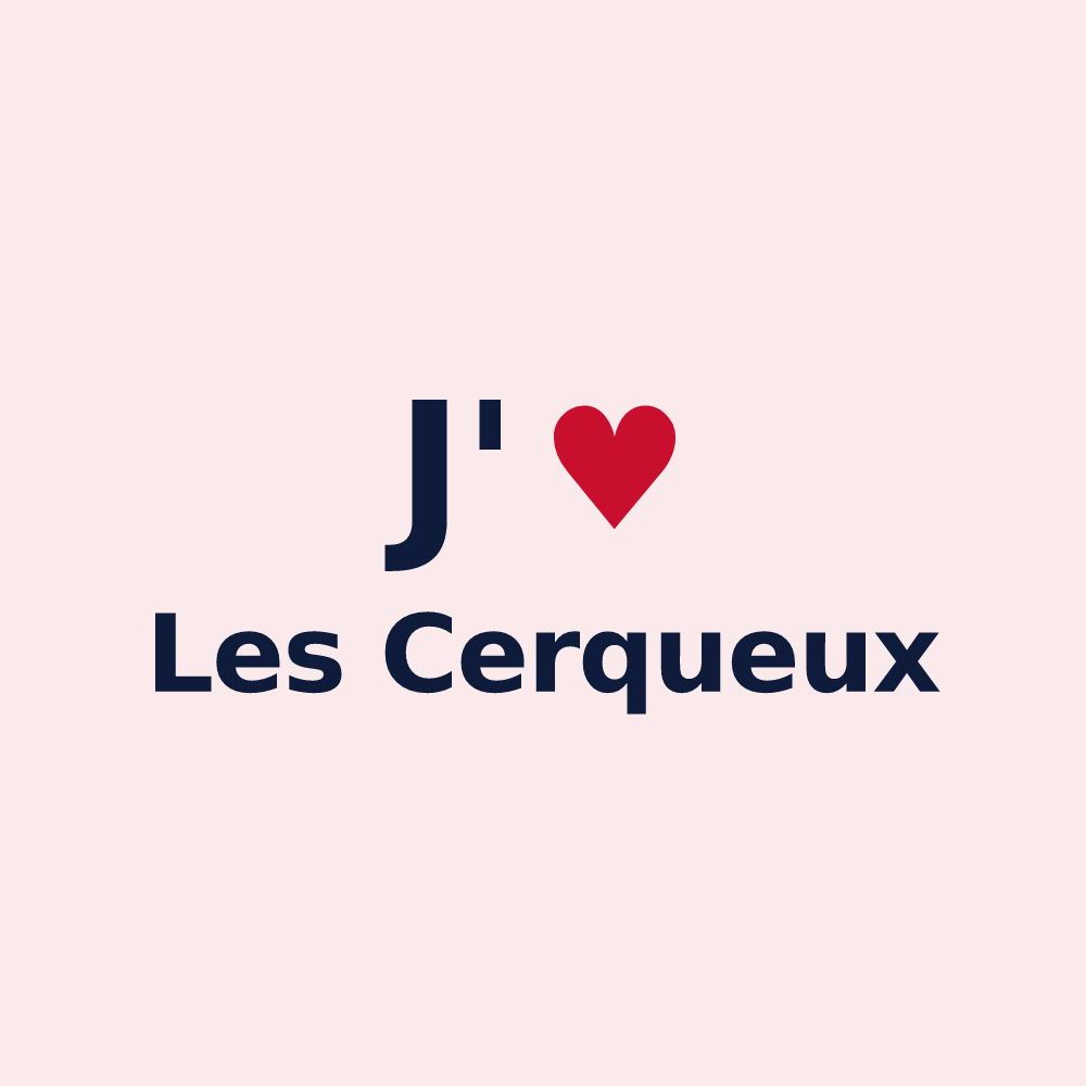 Magnet personnalisé Les Cerqueux — design J'aime Les Cerqueux