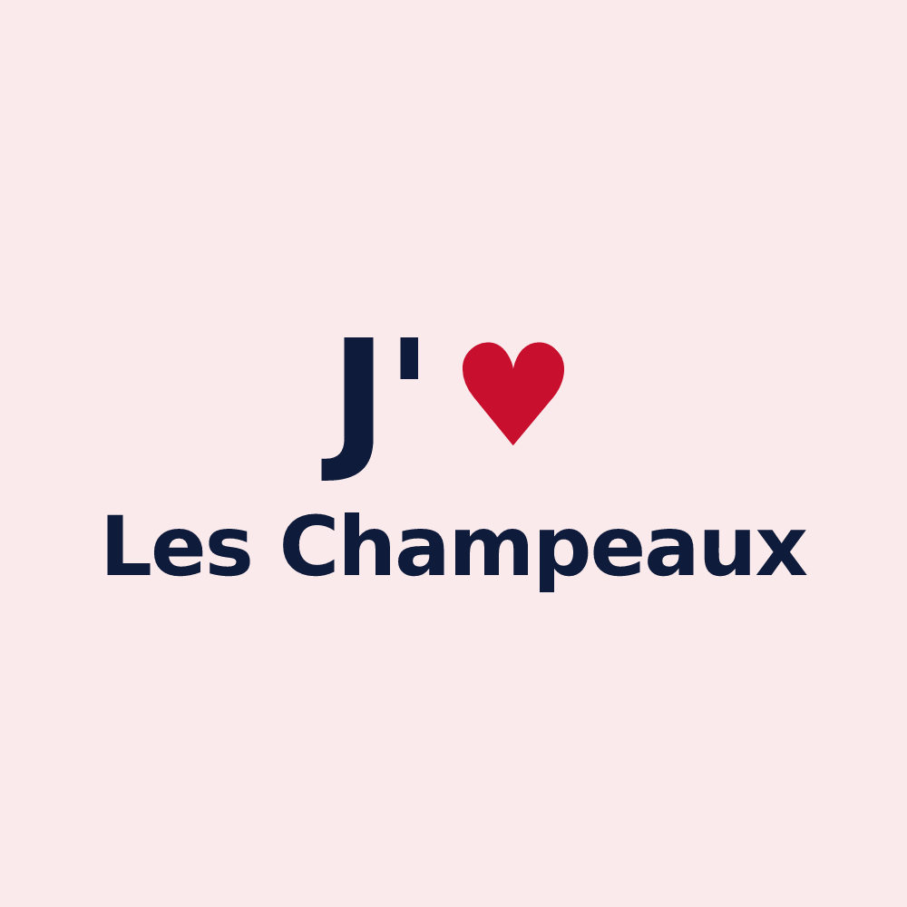 Magnet personnalisé Les Champeaux — design J'aime Les Champeaux