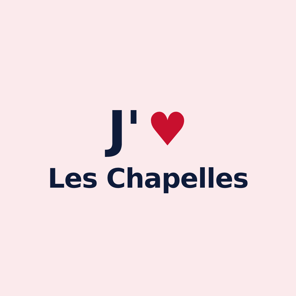 Magnet personnalisé Les Chapelles — design J'aime Les Chapelles