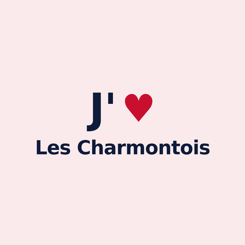 Magnet personnalisé Les Charmontois — design J'aime Les Charmontois