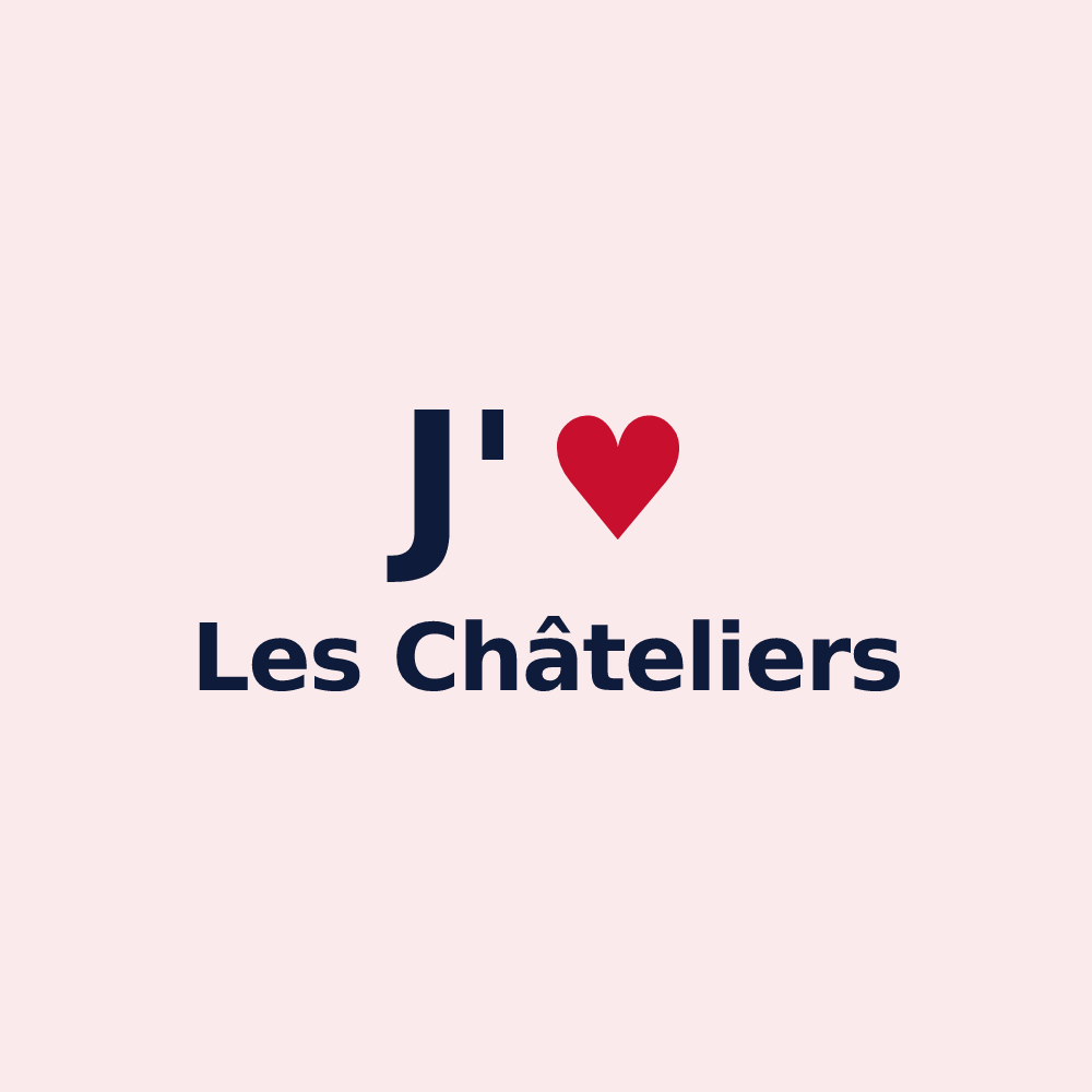 Magnet personnalisé Les Châteliers — design J'aime Les Châteliers