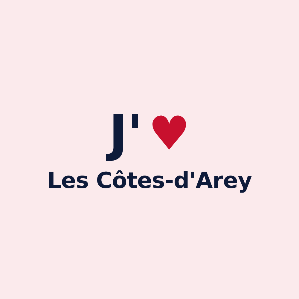Magnet personnalisé Les Côtes-d'Arey — design J'aime Les Côtes-d'Arey