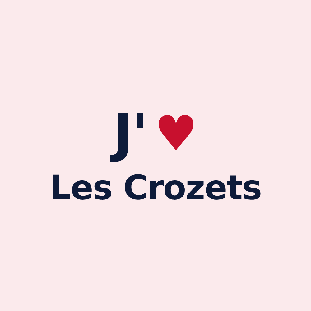 Magnet personnalisé Les Crozets — design J'aime Les Crozets