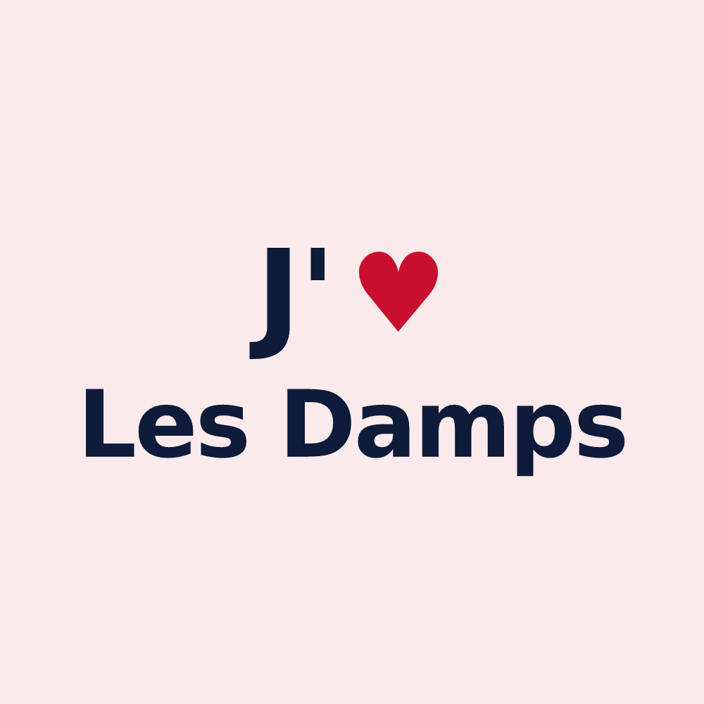 Magnet personnalisé Les Damps — design J'aime Les Damps