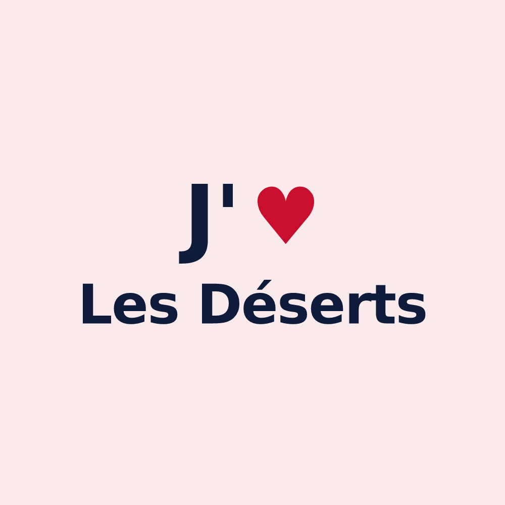 Magnet personnalisé Les Déserts — design J'aime Les Déserts