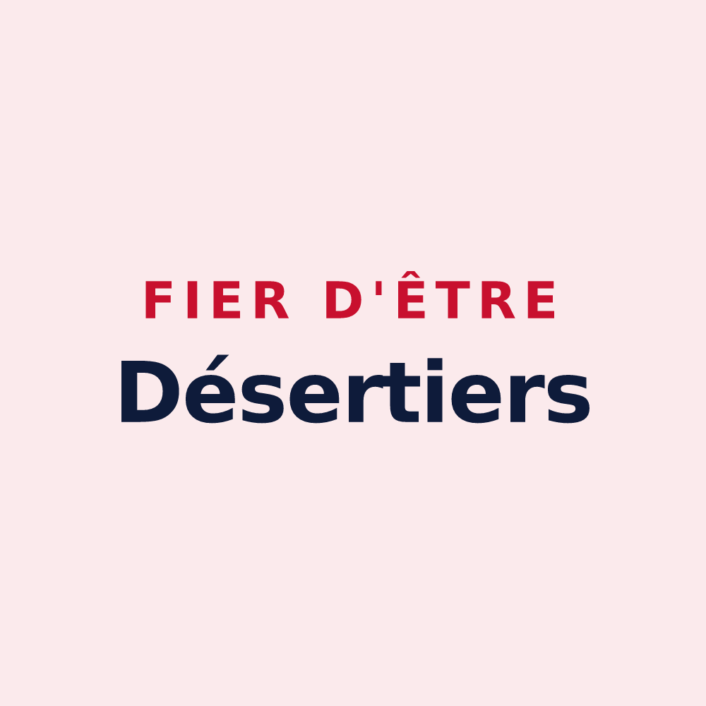 Magnet « Fier d'être Désertiers » — design pour Les Déserts