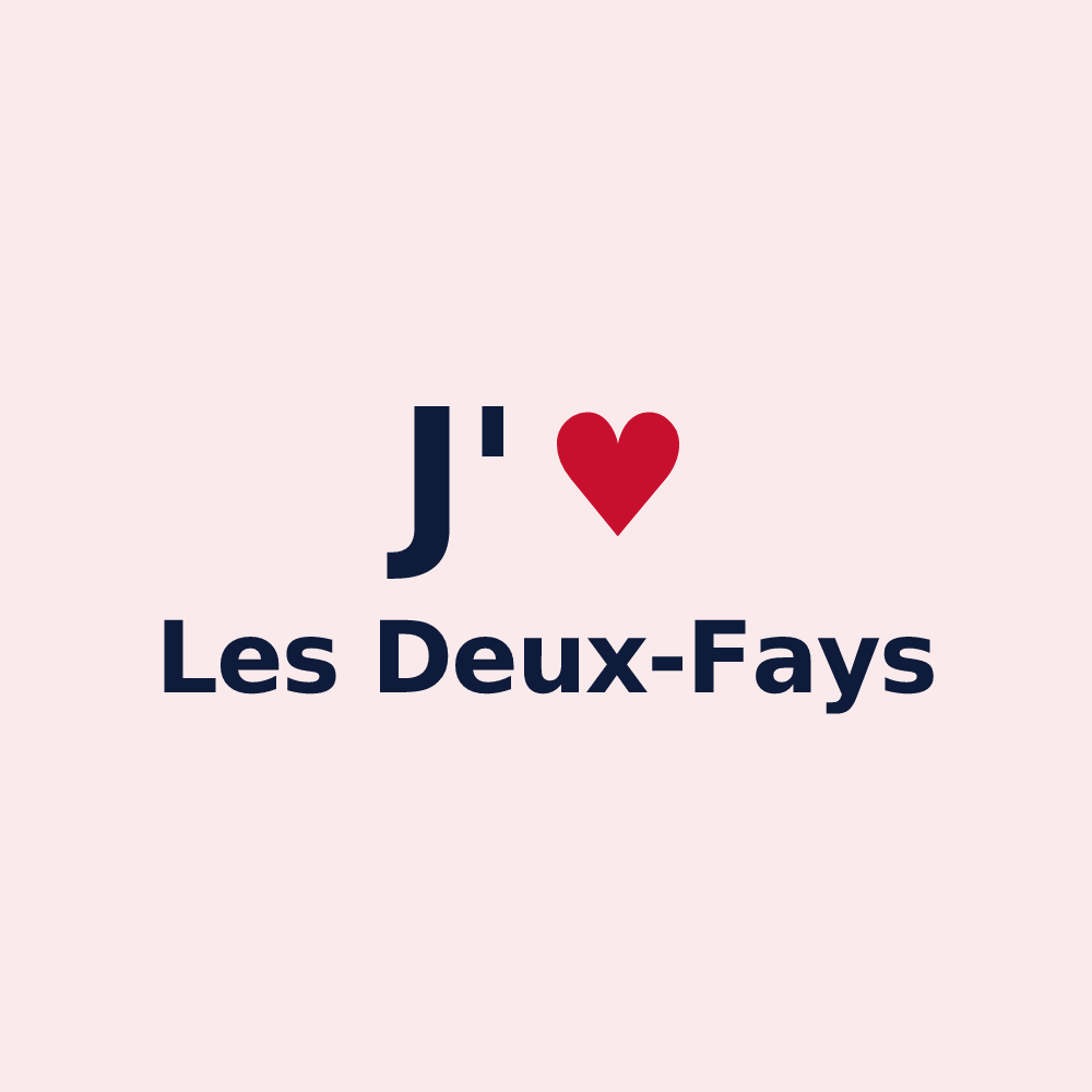 Magnet personnalisé Les Deux-Fays — design J'aime Les Deux-Fays