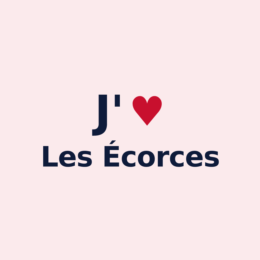 Magnet personnalisé Les Écorces — design J'aime Les Écorces