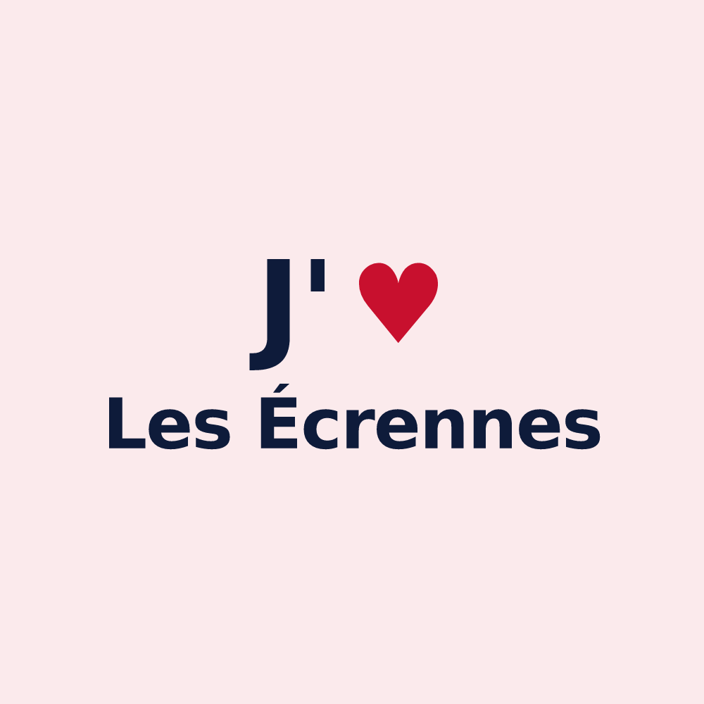 Magnet personnalisé Les Écrennes — design J'aime Les Écrennes