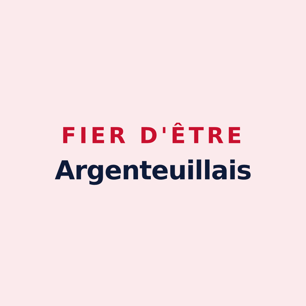 Magnet « Fier d'être Argenteuillais » — design pour Les Églises-d'Argenteuil