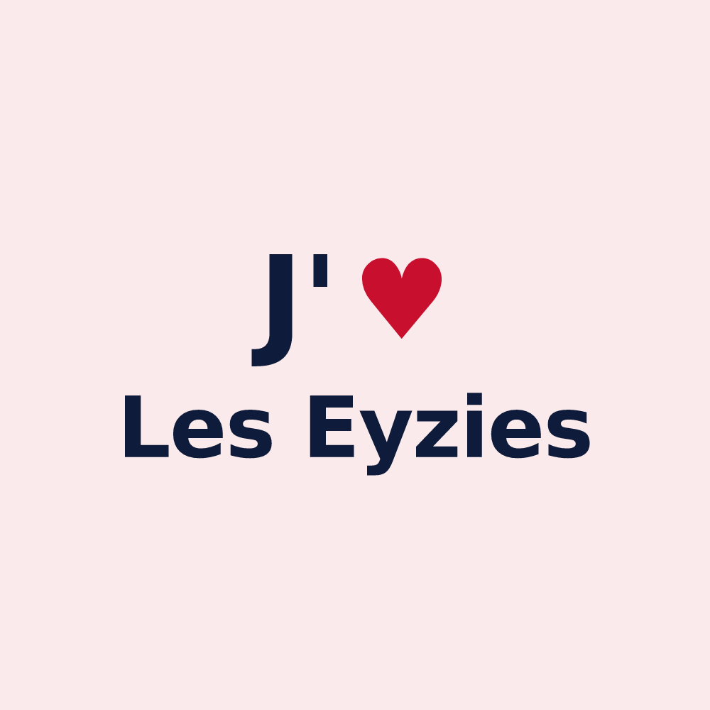 Magnet personnalisé Les Eyzies — design J'aime Les Eyzies