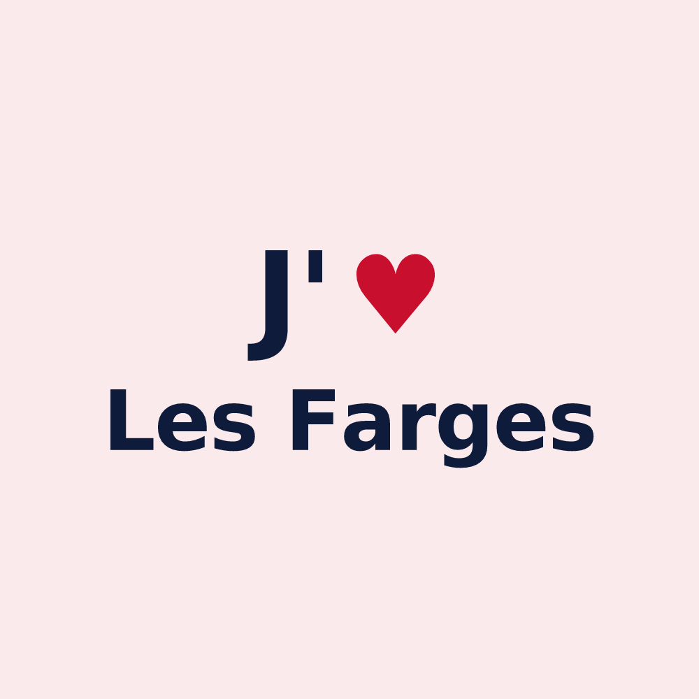 Magnet personnalisé Les Farges — design J'aime Les Farges