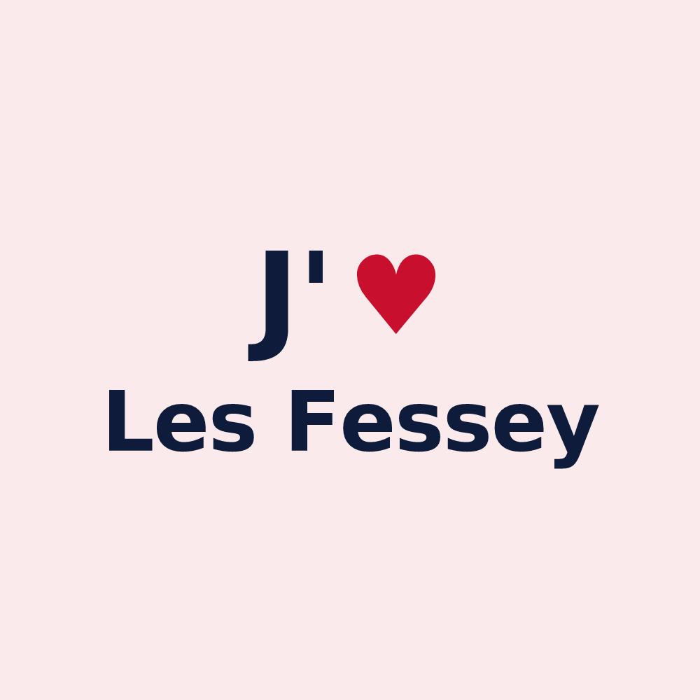Magnet personnalisé Les Fessey — design J'aime Les Fessey