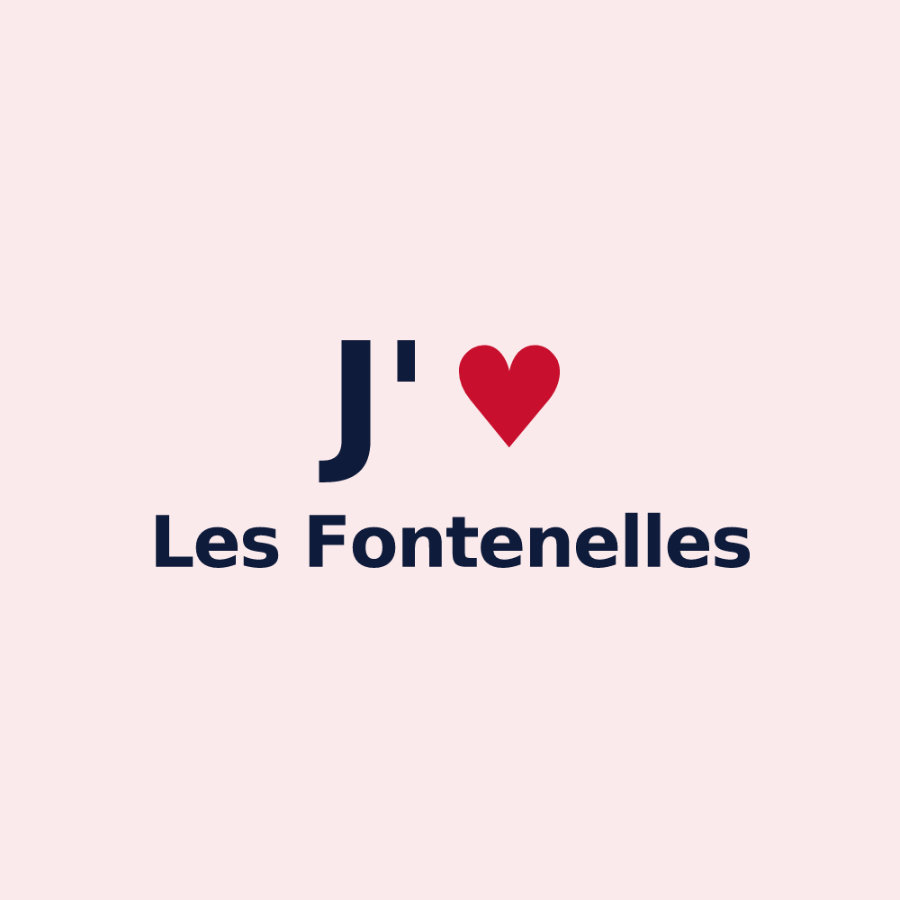 Magnet personnalisé Les Fontenelles — design J'aime Les Fontenelles