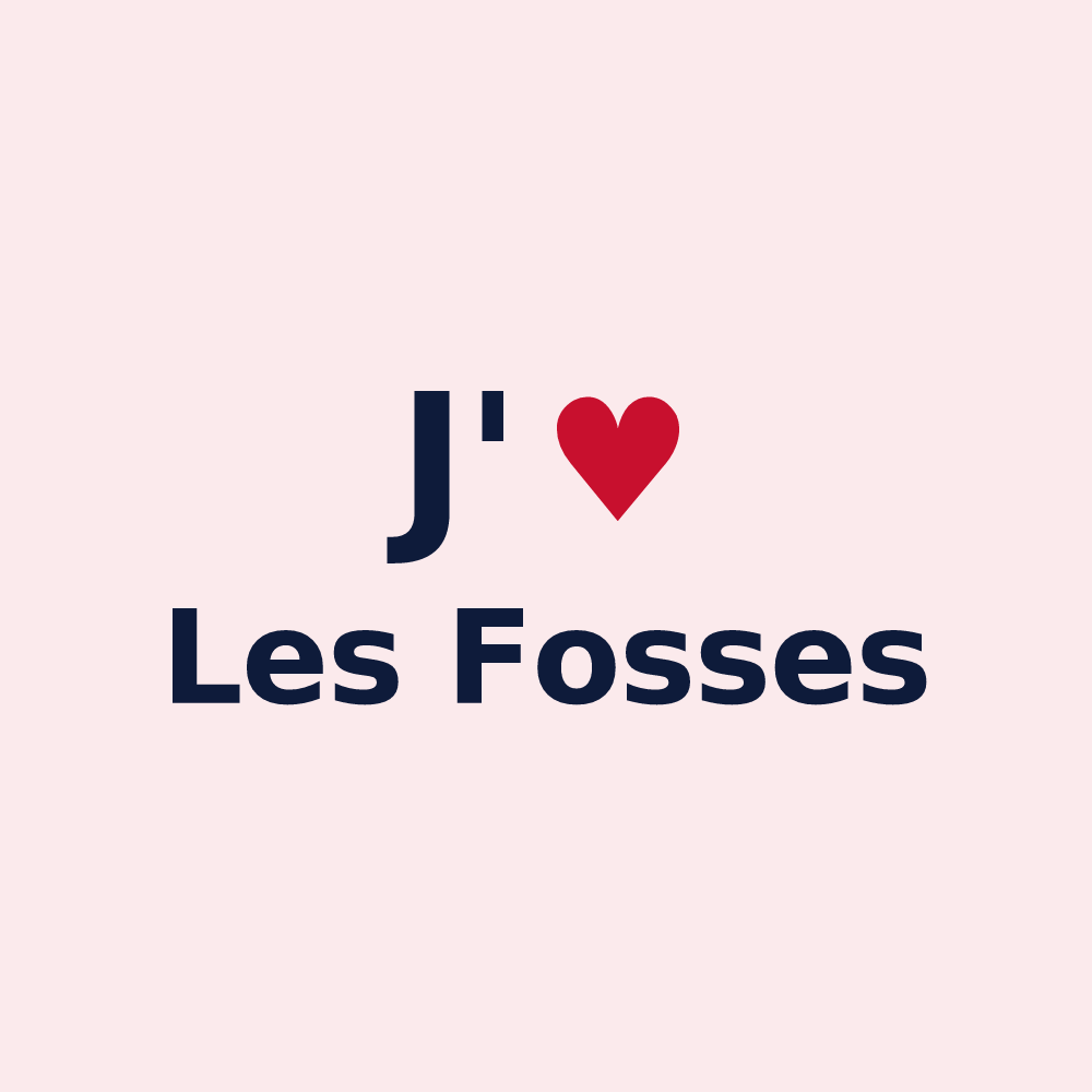Magnet personnalisé Les Fosses — design J'aime Les Fosses