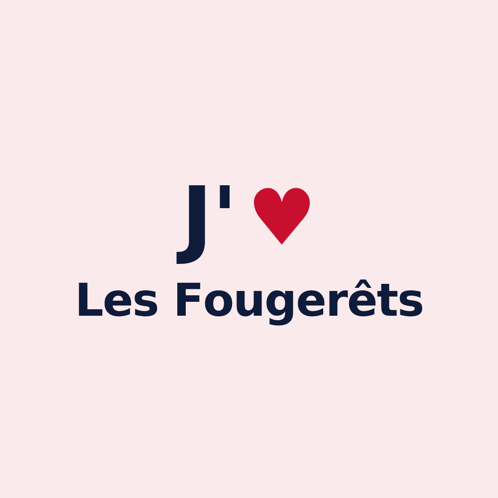 Magnet personnalisé Les Fougerêts — design J'aime Les Fougerêts