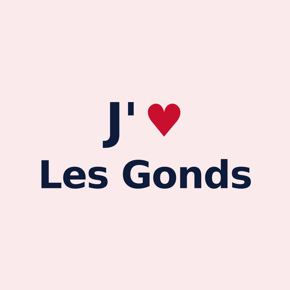 Magnet personnalisé Les Gonds — design J'aime Les Gonds