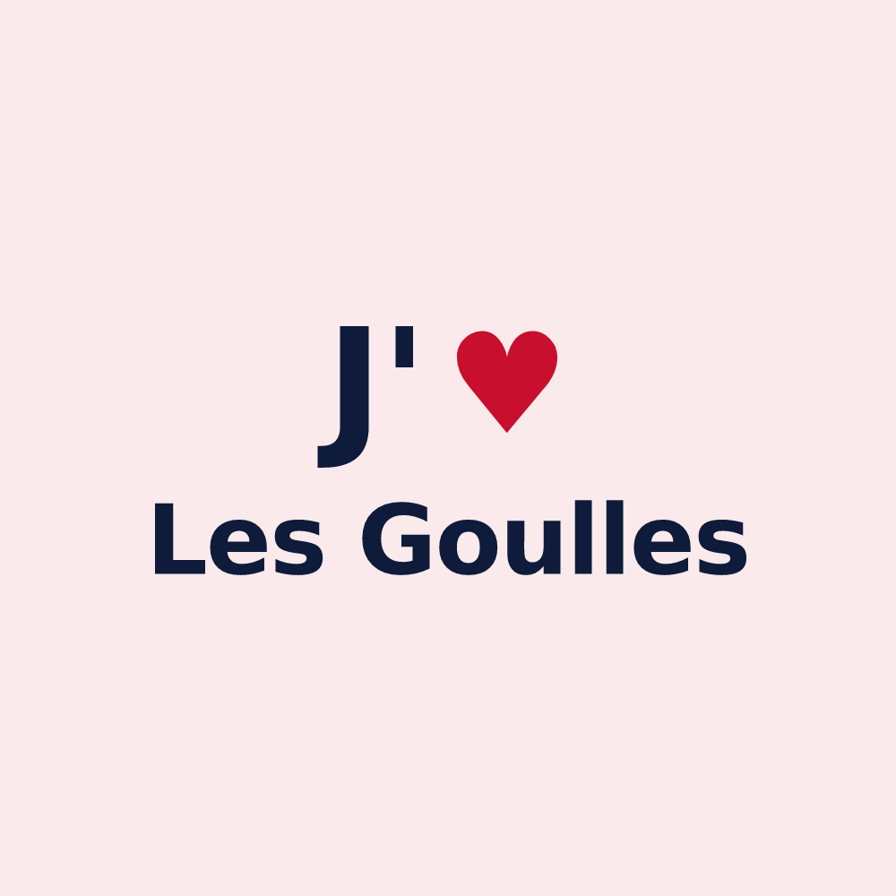 Magnet personnalisé Les Goulles — design J'aime Les Goulles
