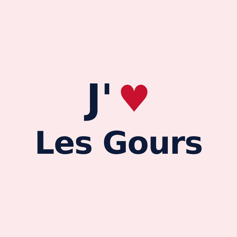 Magnet personnalisé Les Gours — design J'aime Les Gours