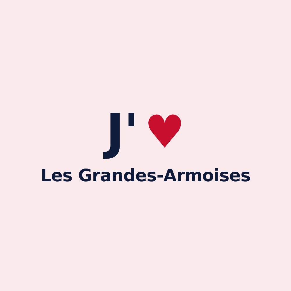 Magnet personnalisé Les Grandes-Armoises — design J'aime Les Grandes-Armoises