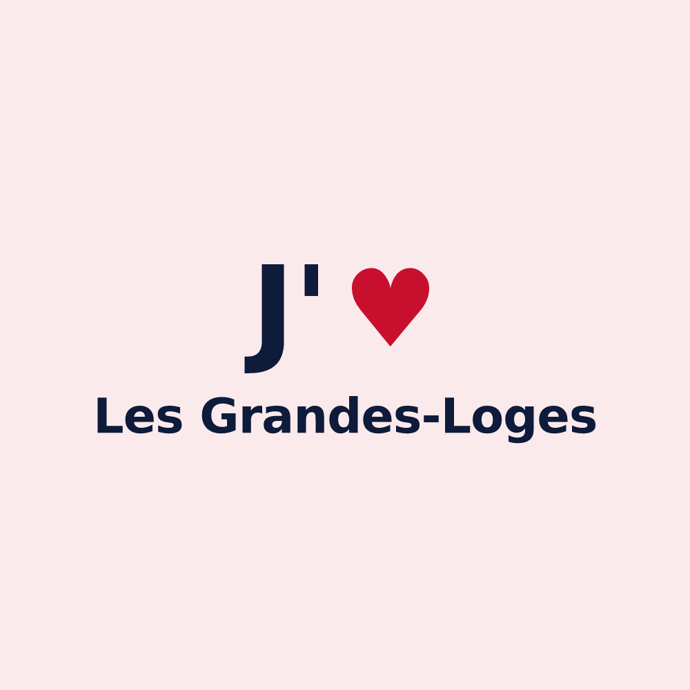 Magnet personnalisé Les Grandes-Loges — design J'aime Les Grandes-Loges