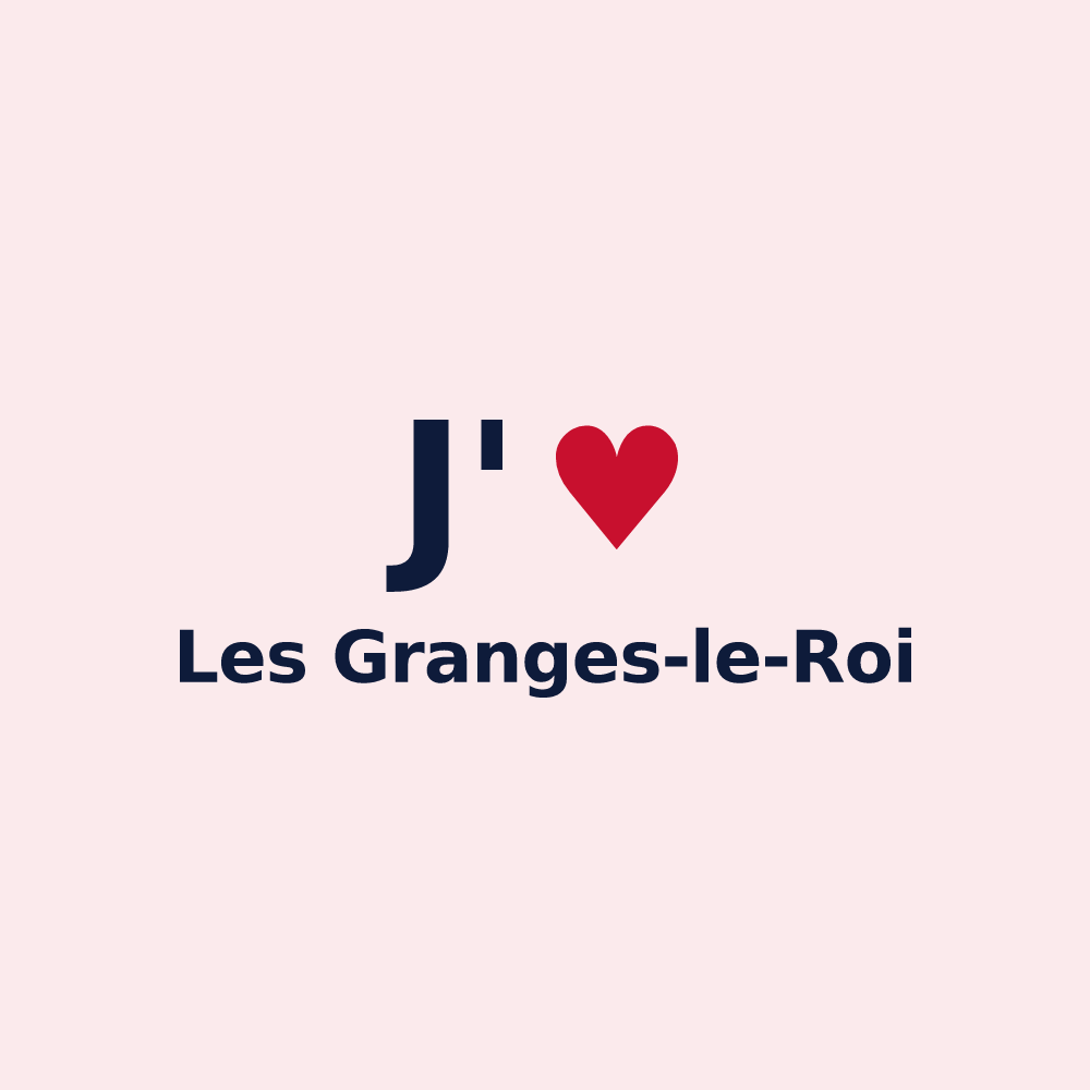 Magnet personnalisé Les Granges-le-Roi — design J'aime Les Granges-le-Roi
