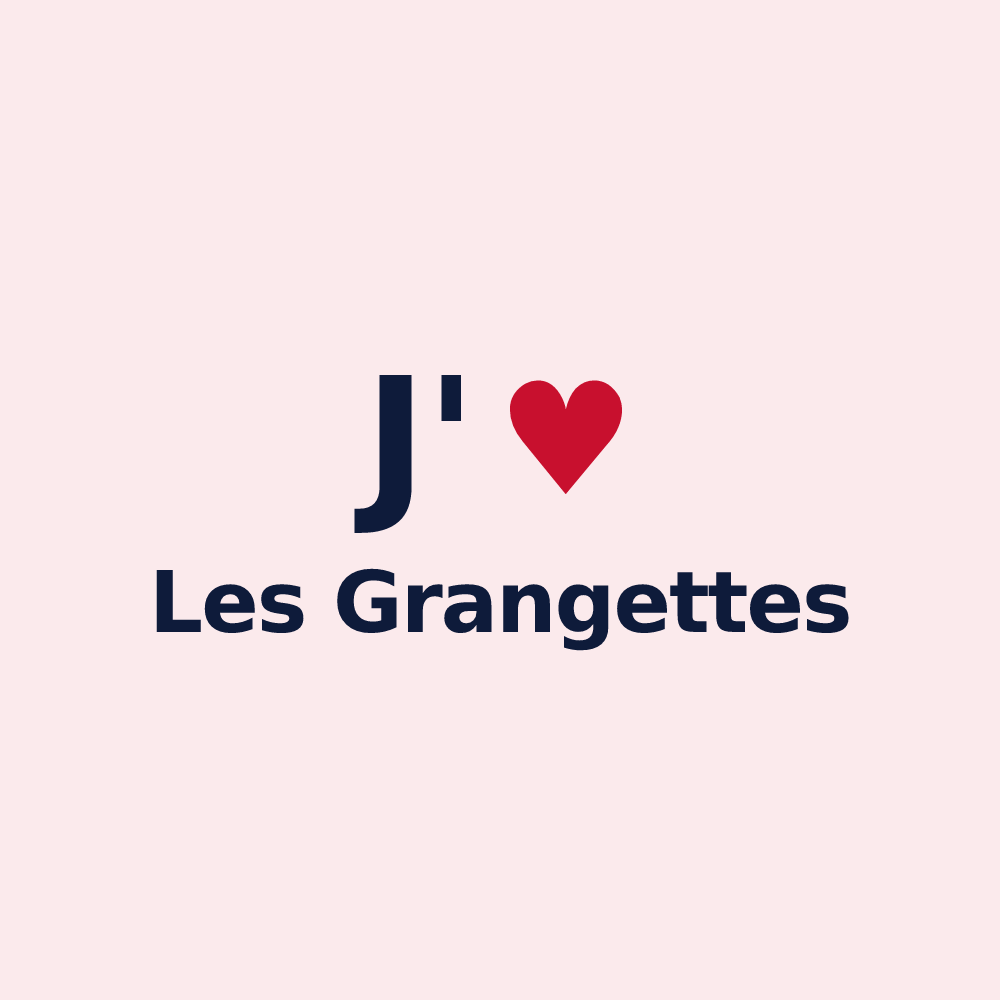 Magnet personnalisé Les Grangettes — design J'aime Les Grangettes