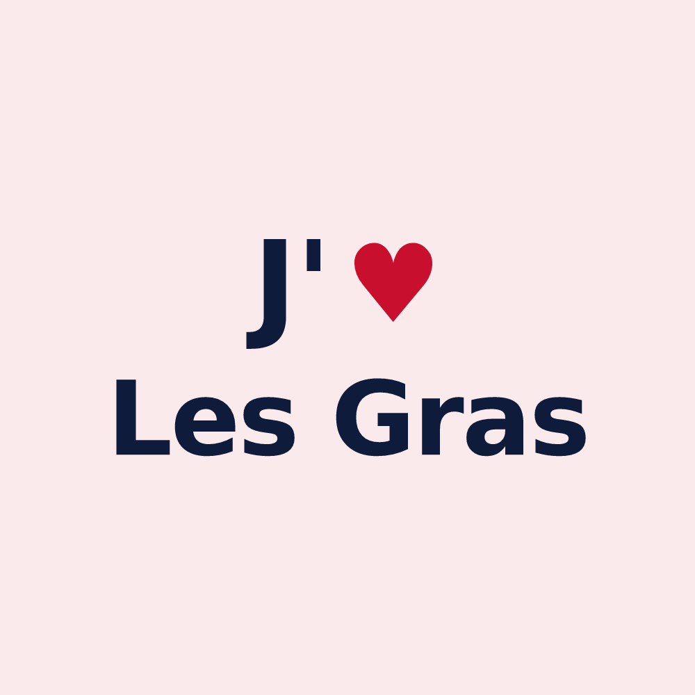 Magnet personnalisé Les Gras — design J'aime Les Gras